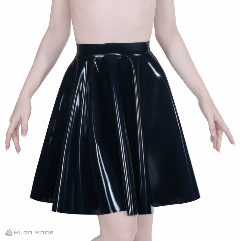 shiny latex skirt